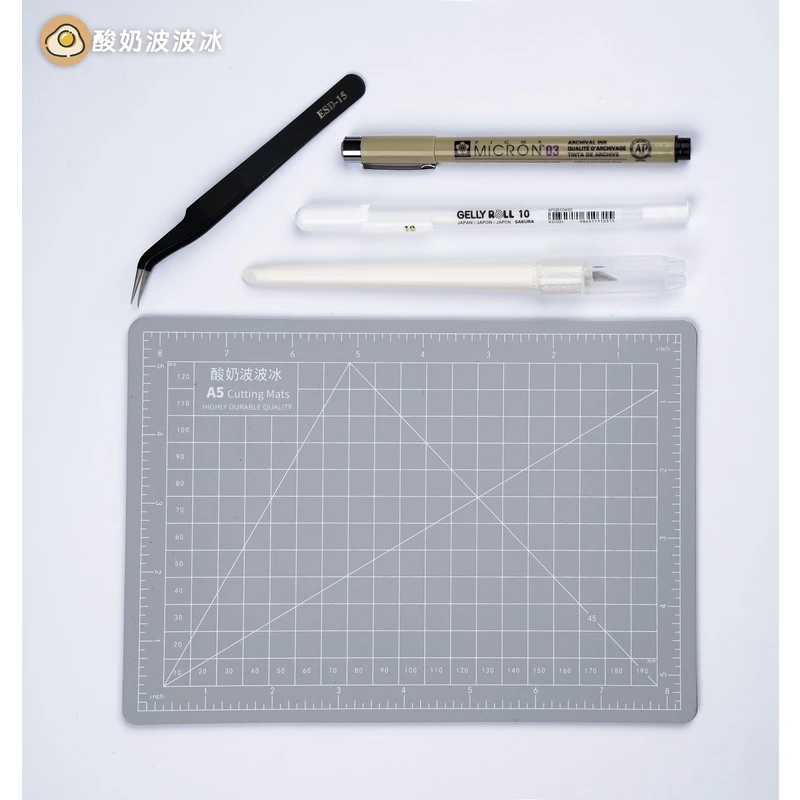 【手账工具】垫板 手工笔刀 镊子 刮板 刮板 勾线笔  高光笔