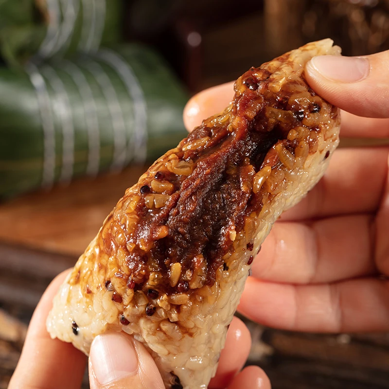 紫光园三色藜麦粽子218g/袋 软糯米燕麦蛋黄豆沙红枣蜜枣