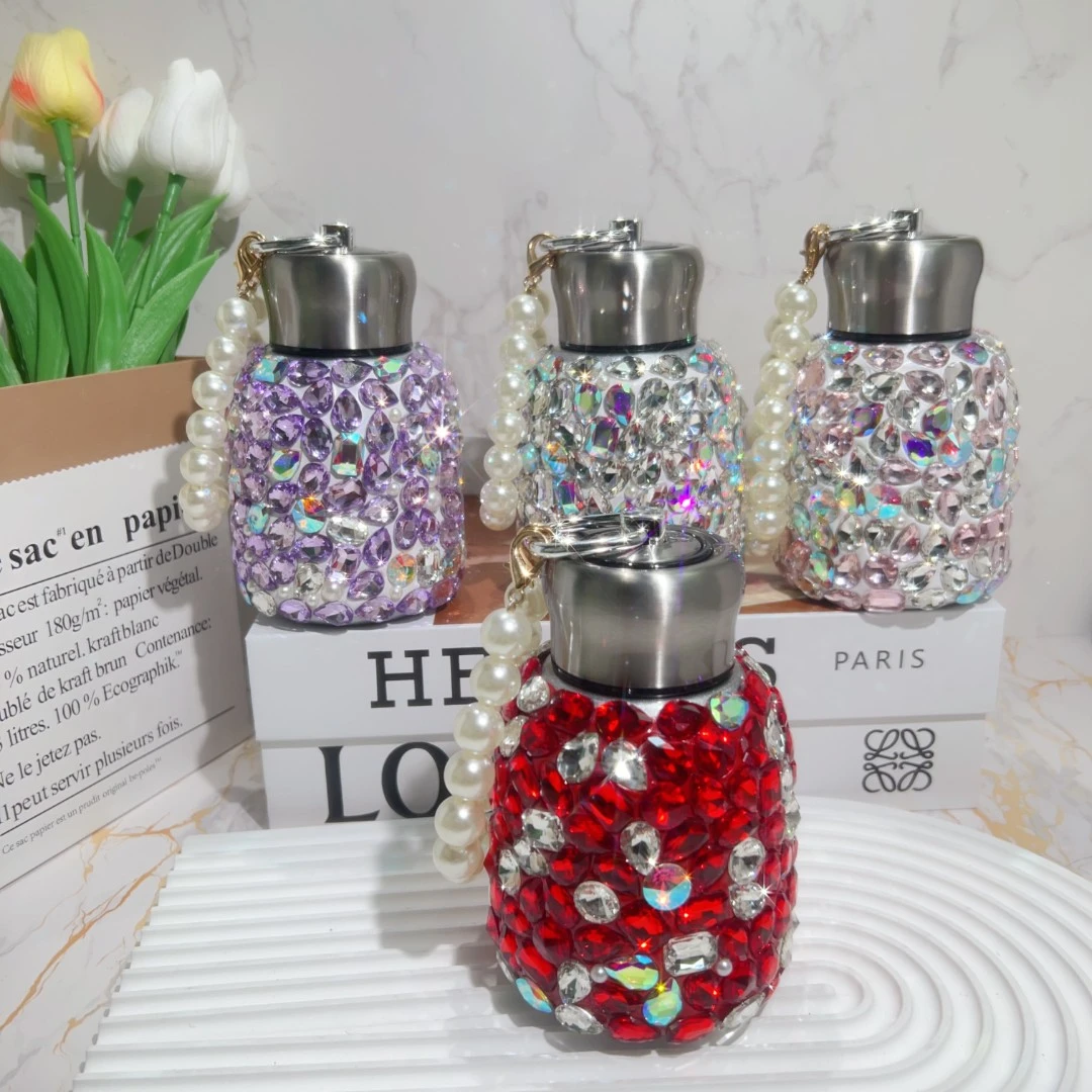 纯手工不锈钢小巧大肚杯大澳钻保温杯280ml（送珍珠链条）精致 清新