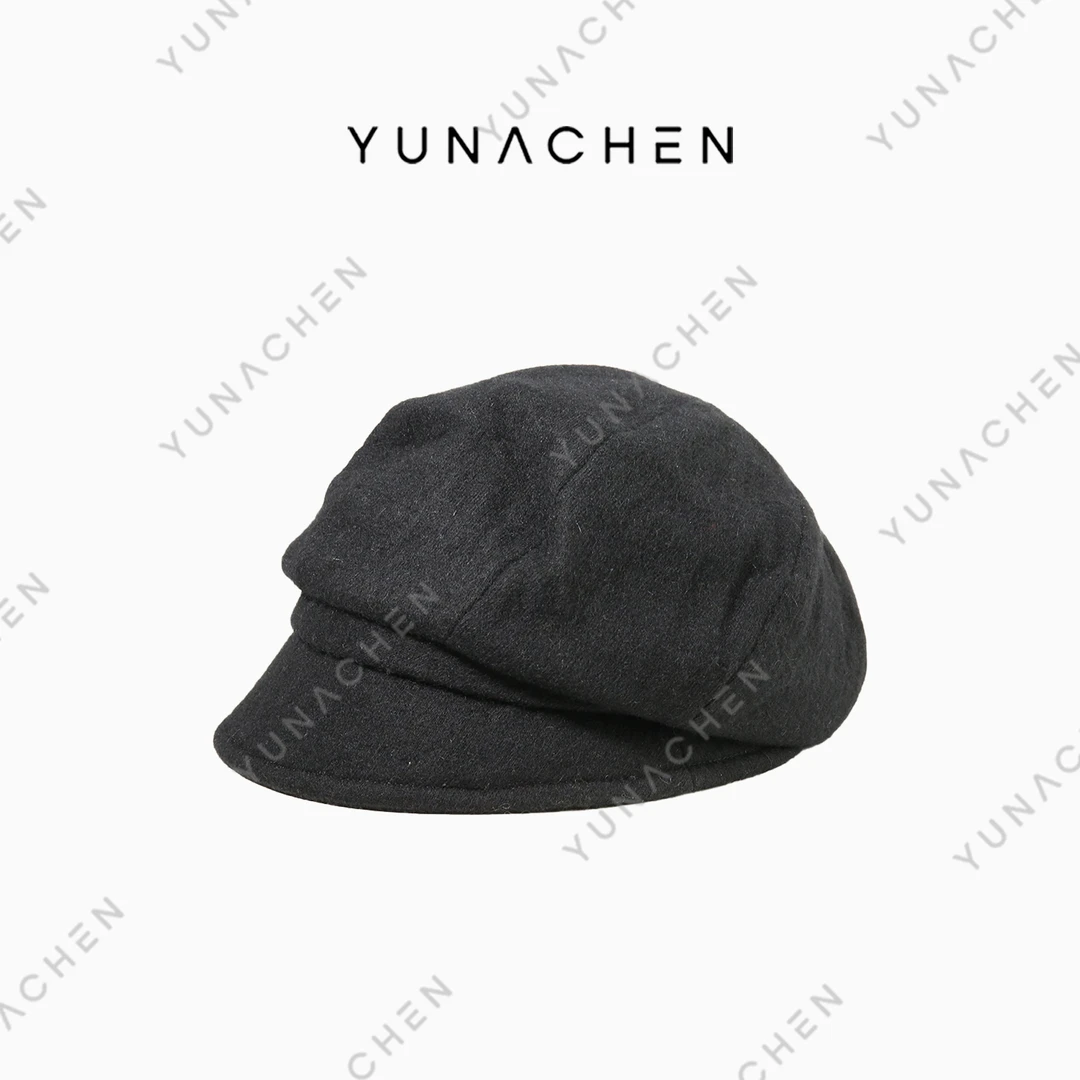 【秋浓】时尚百搭经典纯色设计师风衣八角帽子64-mz032