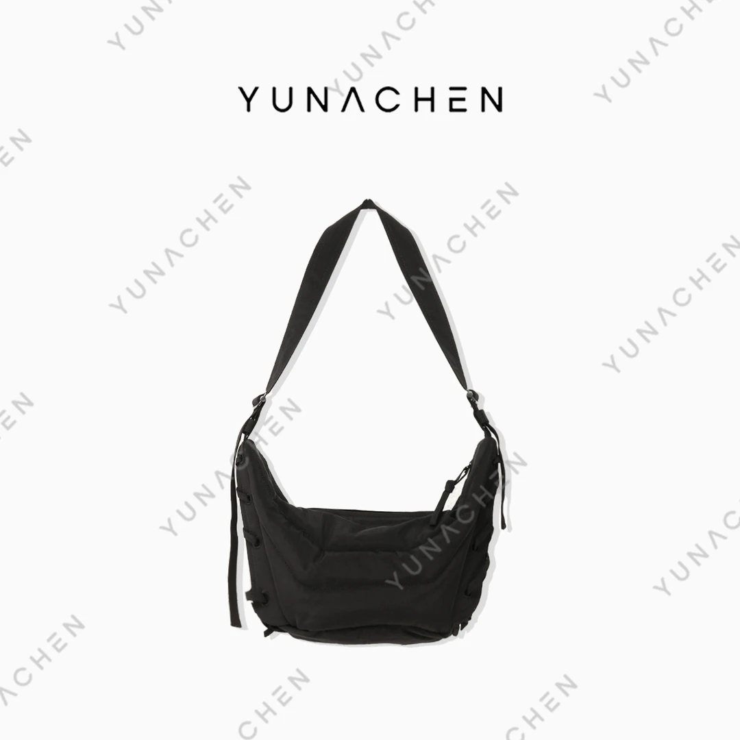 YUNACHEN【雾凇】2024夏季时尚休闲百搭单肩简约帆布女肩包64-BB001