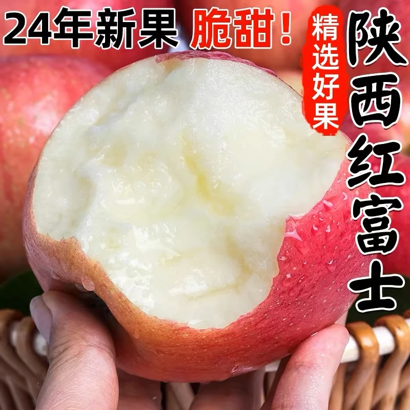 【10斤装】2024陕西红富士苹果果园产地现摘现发孕妇水果
