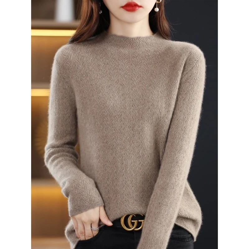 【梅姐专属】秋冬百搭羊绒衫上衣女士宽松QHZM-867