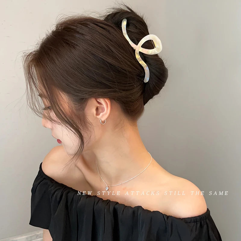 高级感抓夹女醋酸人鱼姬大号百搭时尚网红鲨鱼夹头饰