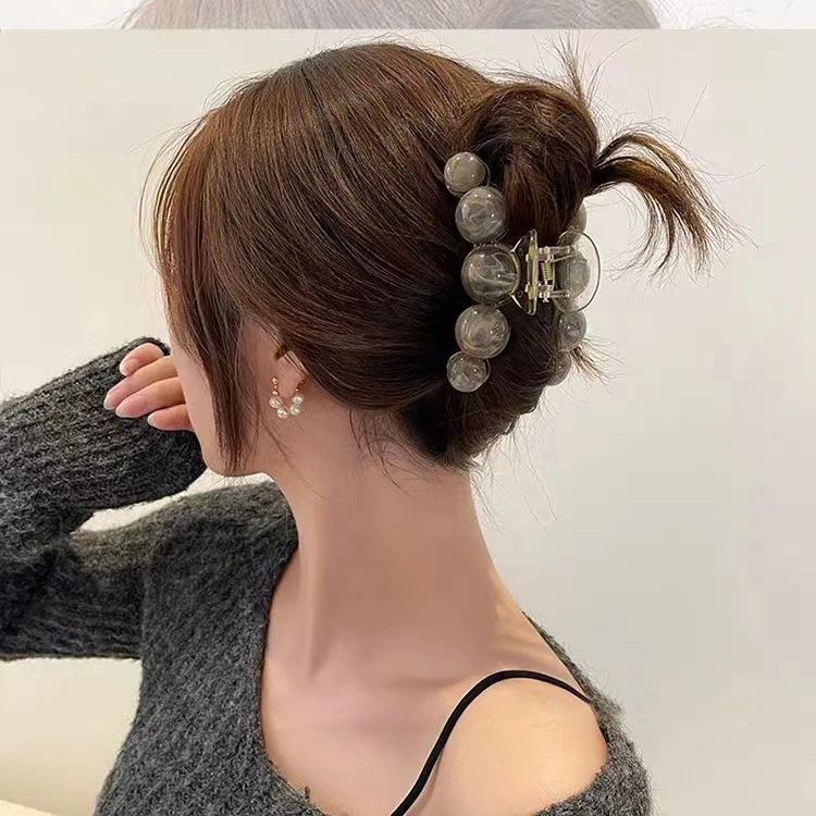 非金属亚克力发饰 晕染星球抓夹ins气质鲨鱼夹韩系高级感女后脑勺