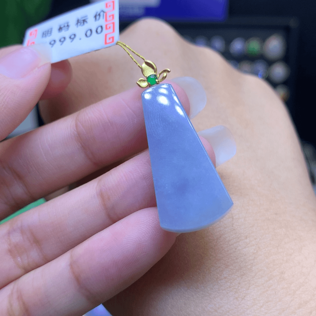 翡翠颈饰18K金镶嵌天然