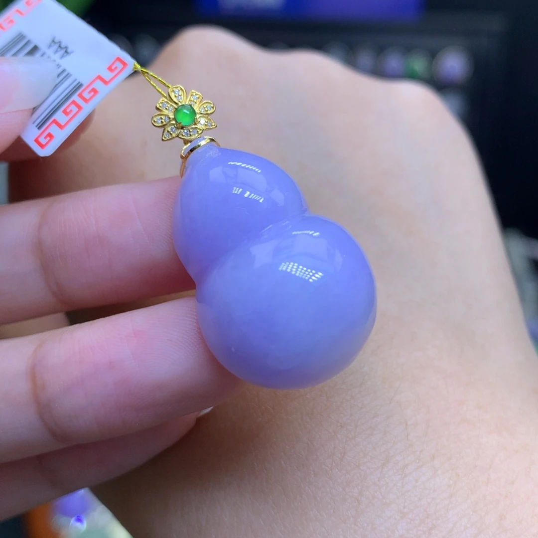 翡翠颈饰18K金镶嵌天然