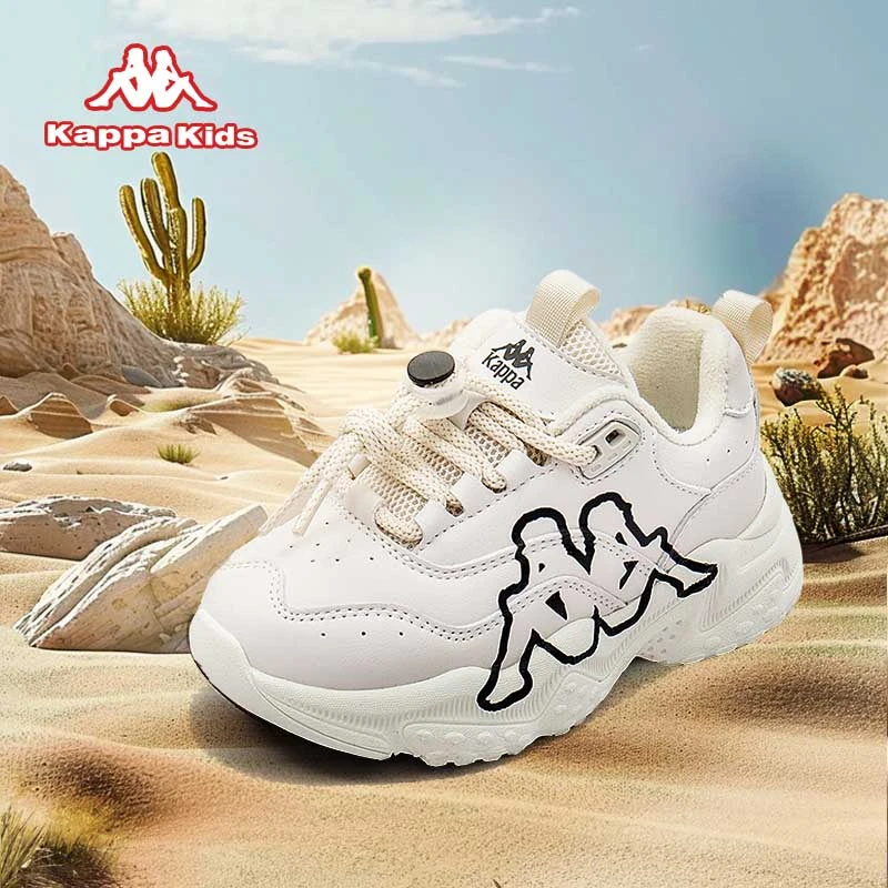 kappa儿童鞋老爹鞋2024冬季新款男女中大童棉鞋加绒跑步运动鞋潮