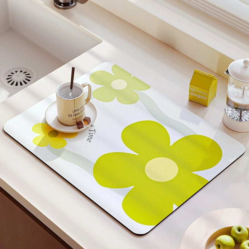 【新疆包邮】硅藻泥厨房沥水垫家用餐具隔热防滑吸水速干地垫