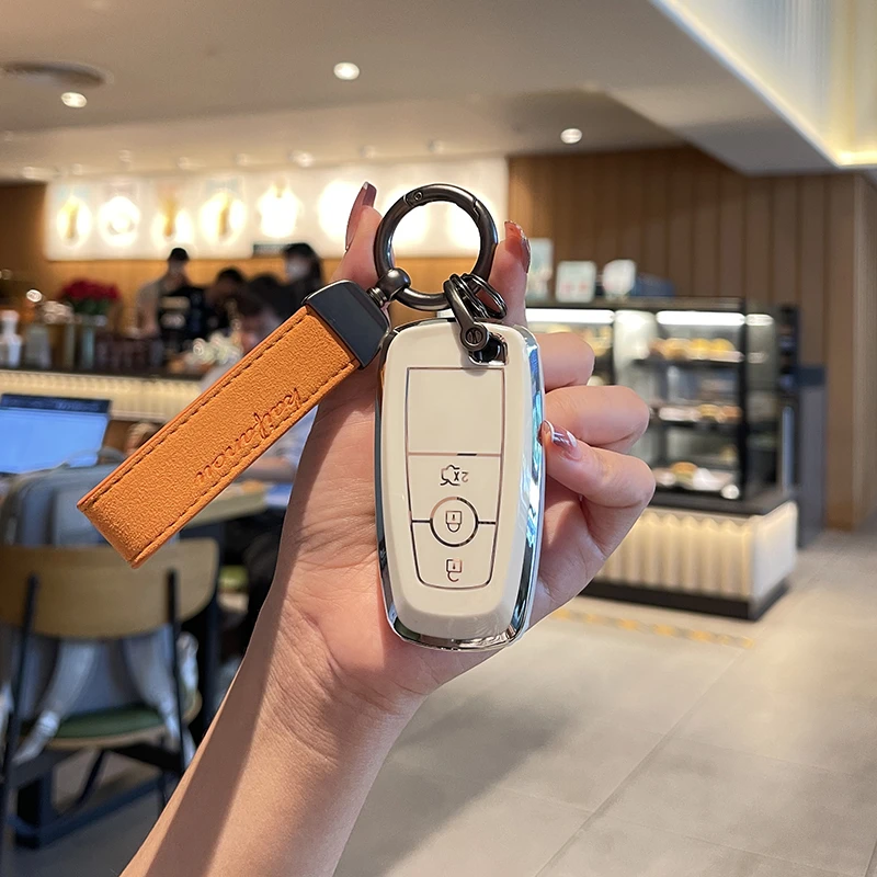 赤鲨适用福特福克斯钥匙套蒙迪欧福睿斯锐界锐际探险者金牛座车壳