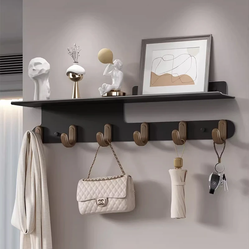 家用玄关置物架挂衣架墙上壁挂衣钩高级网红创意挂衣钩免打孔上墙