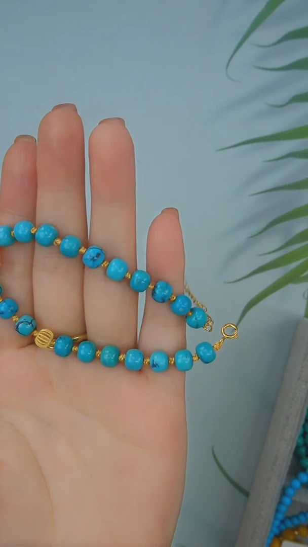 【闪购商品】绿松石手链银S925镶嵌发货一件 LX1012