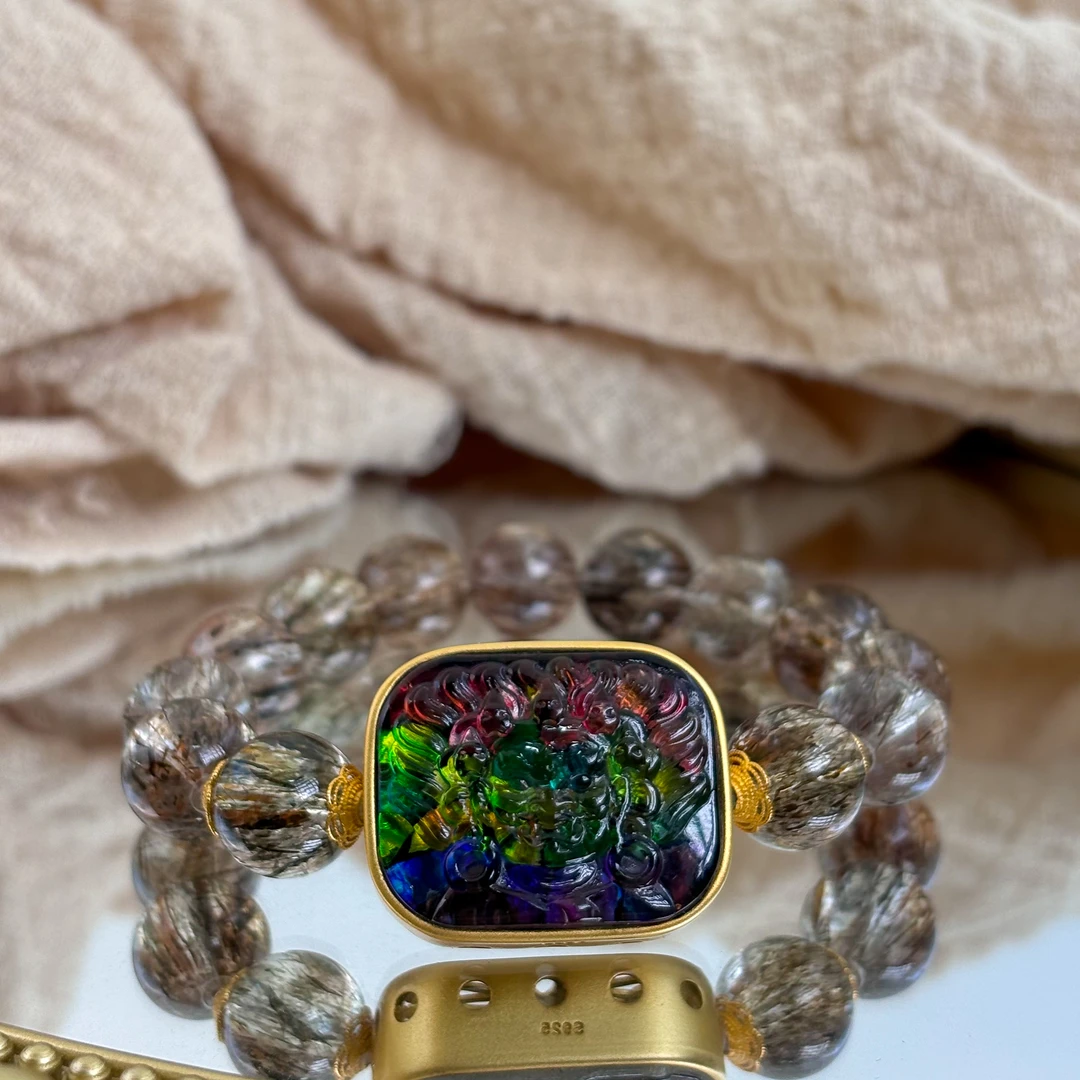 925银银制品 【青玄珠宝】斑彩黄CC配比手串