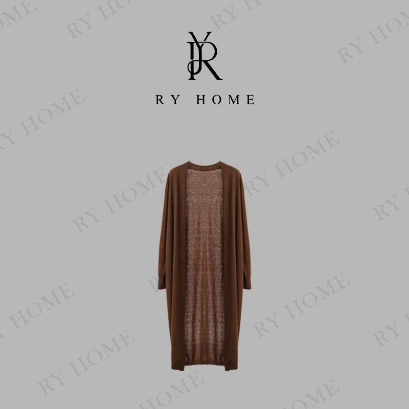 【容雨RYHOME】“醉如春”早春穿搭18针超细绵羊毛长款开衫外套M2501
