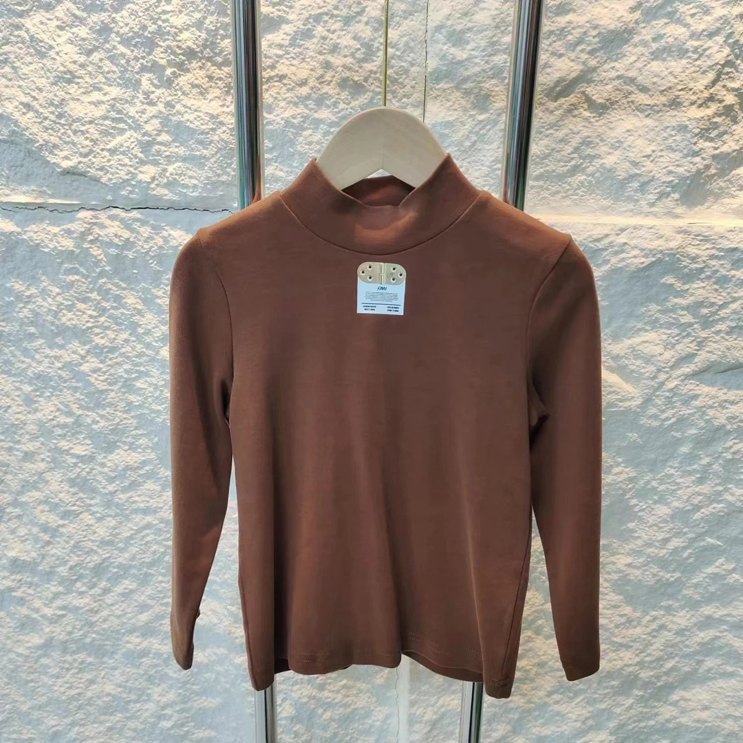 【链接2437】咖色打底衫