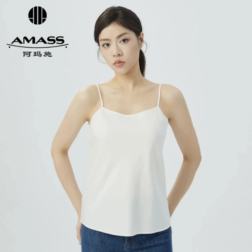 AMASS/阿玛施桑蚕丝显瘦内搭上衣女女款夏季5300463吊带背心