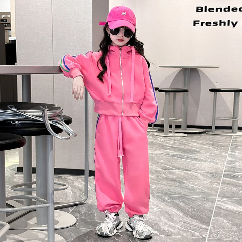 女童秋装套装时髦洋气2025新款儿童春秋中大童秋季休闲运动两件套