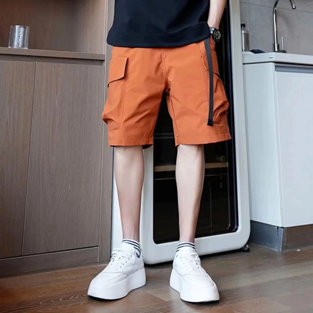夏季宽松工装裤休闲裤日系工装裤子大码男士运动百搭外穿薄款潮流