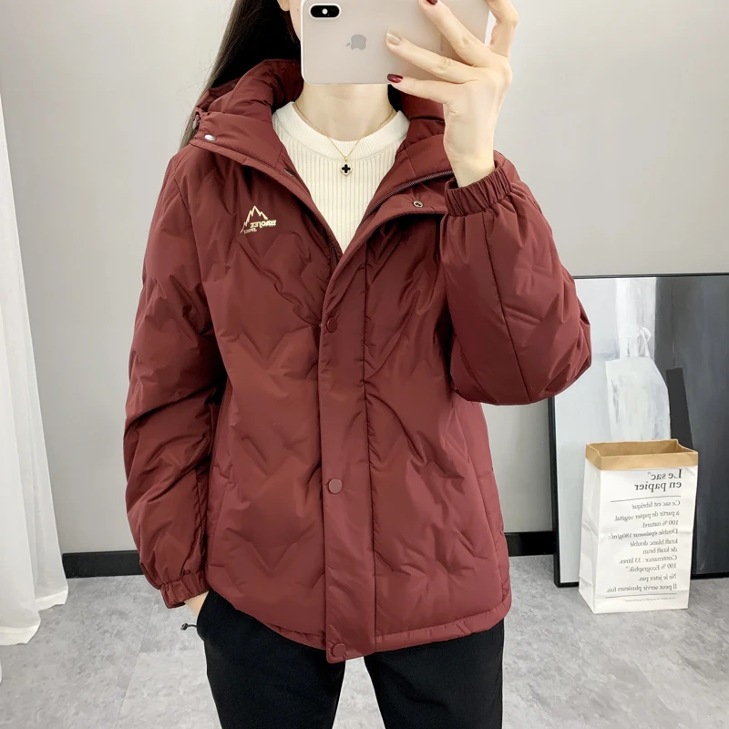 2k736冬季羽绒服90绒保暖户外运动时尚连帽跑步登山冲锋夹克风衣