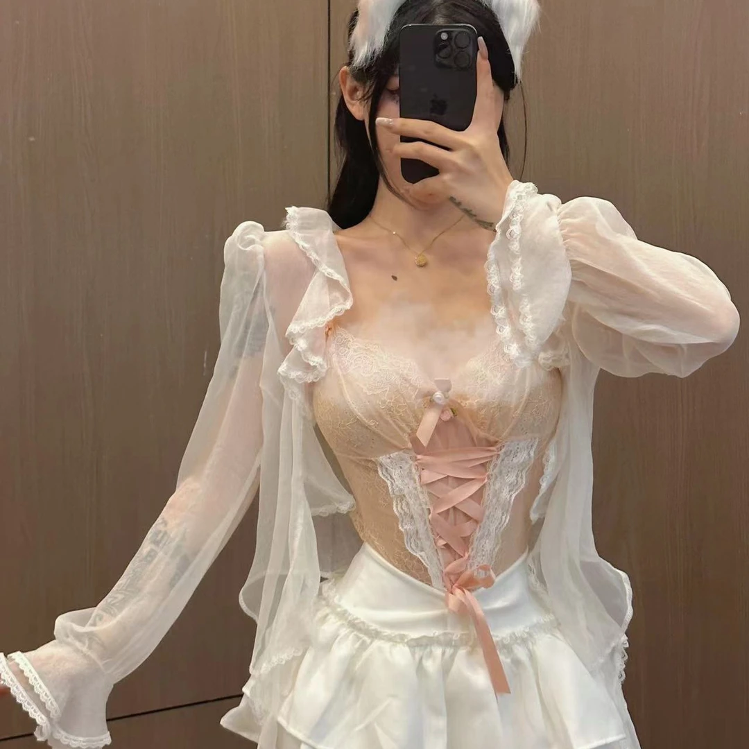 龙怼怼推荐【甜味剂】背心吊带蕾丝显瘦气质短款时尚性感夏季纯欲