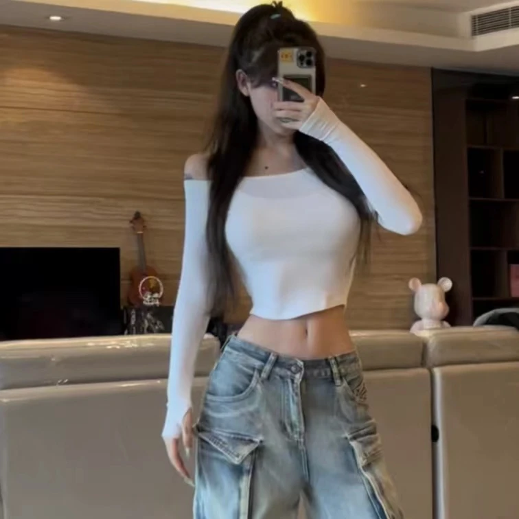 龙怼怼推荐【极简主义】T恤百搭夏季时尚显瘦美式辣妹欧美修身小众