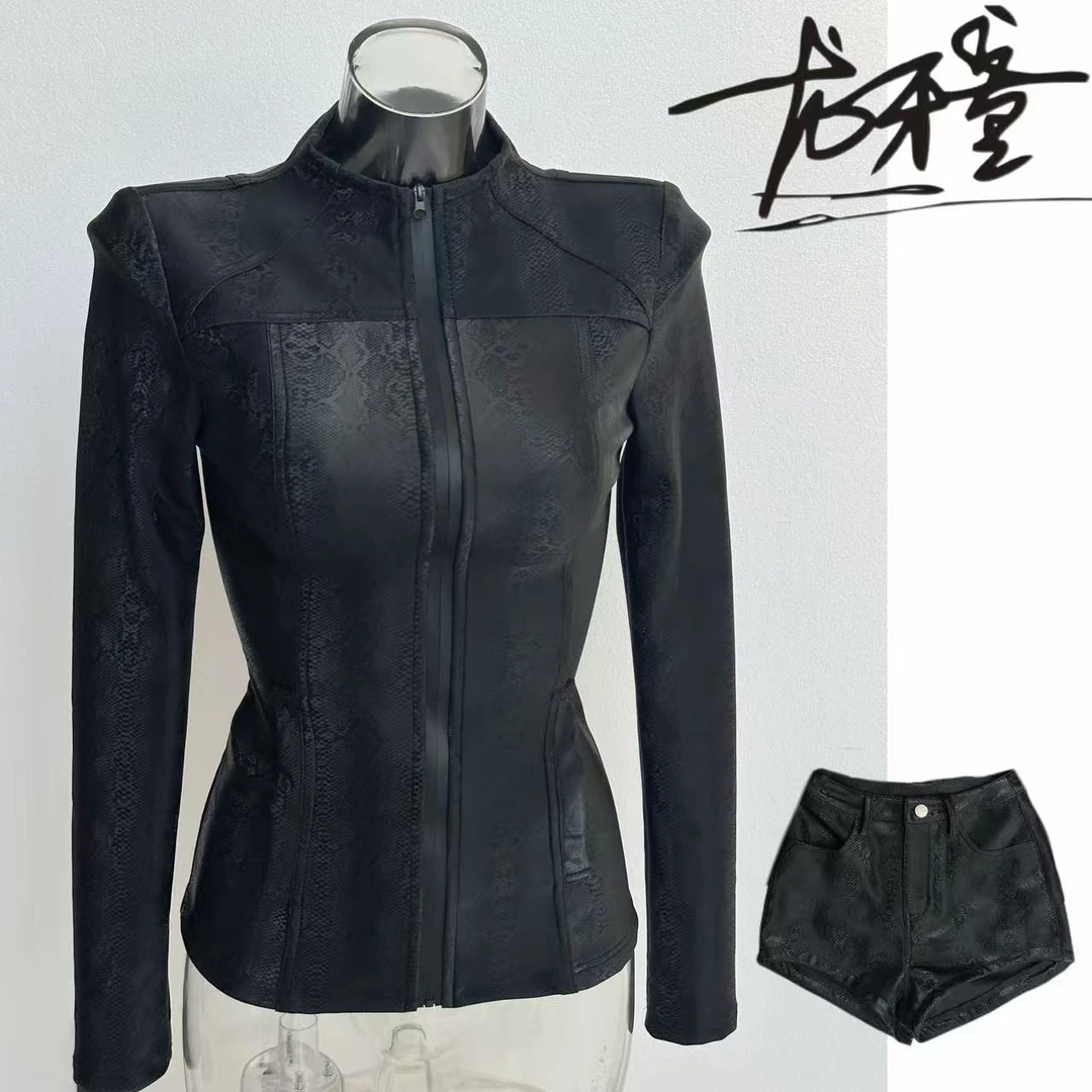 （清）龙牙童推荐【特工队加绒版】套装女款长袖运动时尚女士黑色修身