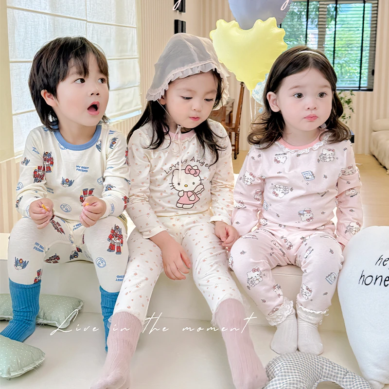 【嘿甜心】秋季新款儿童云朵棉感莱卡家居服套装~男宝-26170