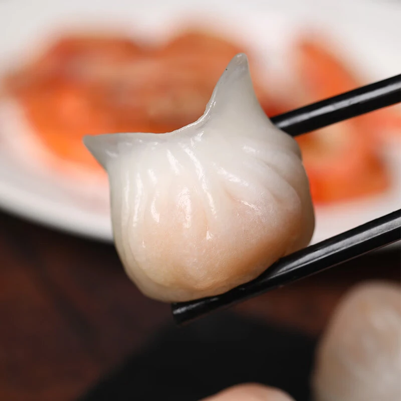 水晶虾饺广式早茶点心速冻半成品虾饺手工广东虾饺皇茶楼早茶商用