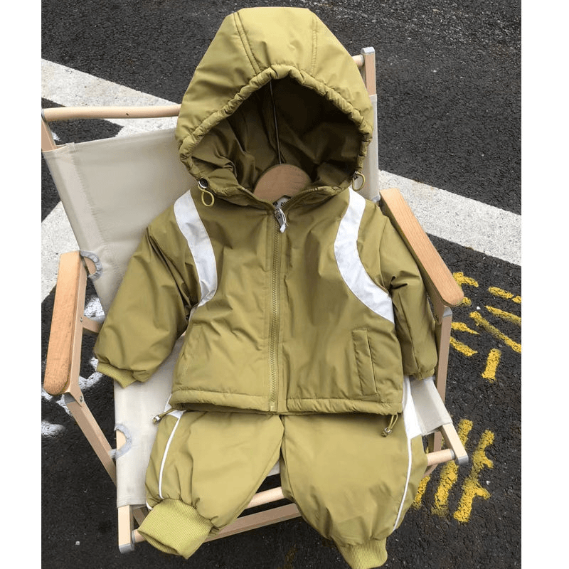 男童冬装套装2023新款儿童洋帅气加绒加厚中小童运动宝宝冬季时尚