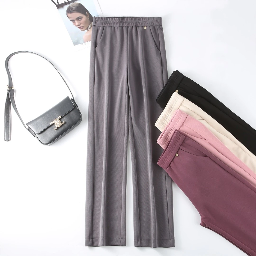 2023春夏莫代尔窄版阔腿裤拖地垂坠百搭显高显瘦舒适柔软亲肤透气