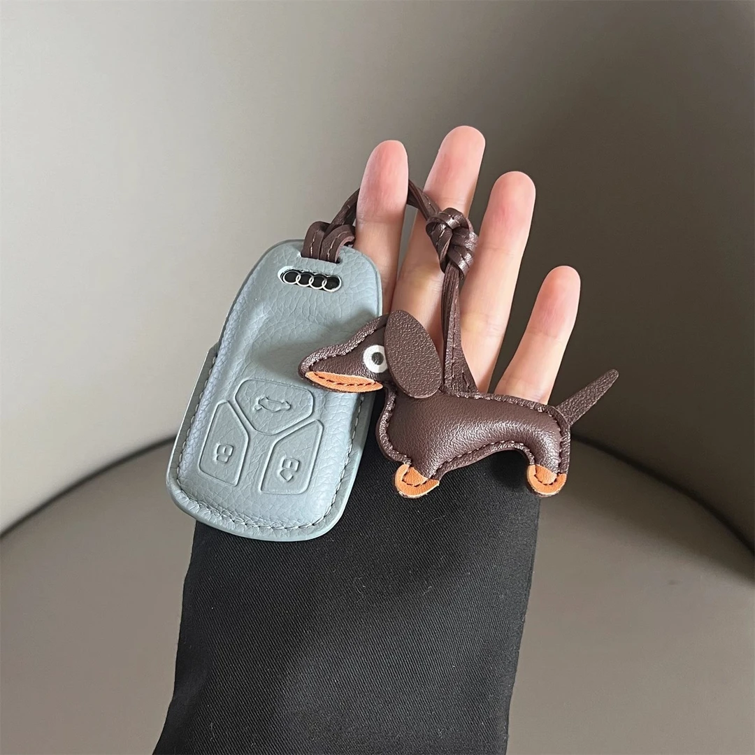 奥迪a4l钥匙套q5l汽车扣a3包a6l/q7/a7/q3/q2l高级真皮女25款