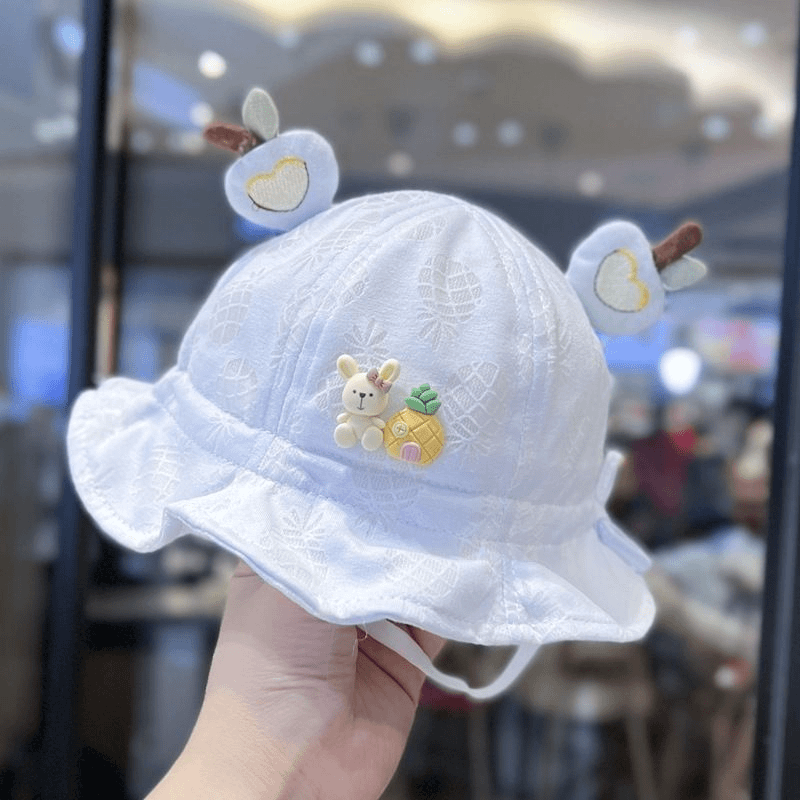 【夏季新款】婴儿帽子可爱调节防晒遮阳帽宝宝渔夫帽薄款科学实验
