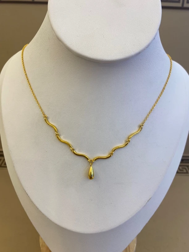 足金999 水滴套链