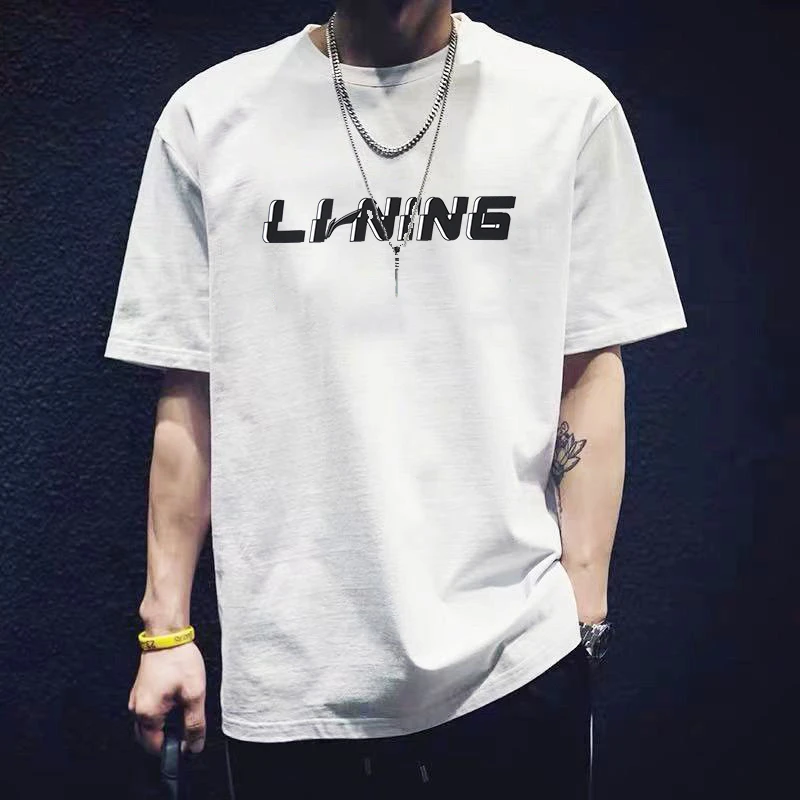 李宁短袖T恤男女新款运动时尚系列圆领夏季休闲针织运动服上衣