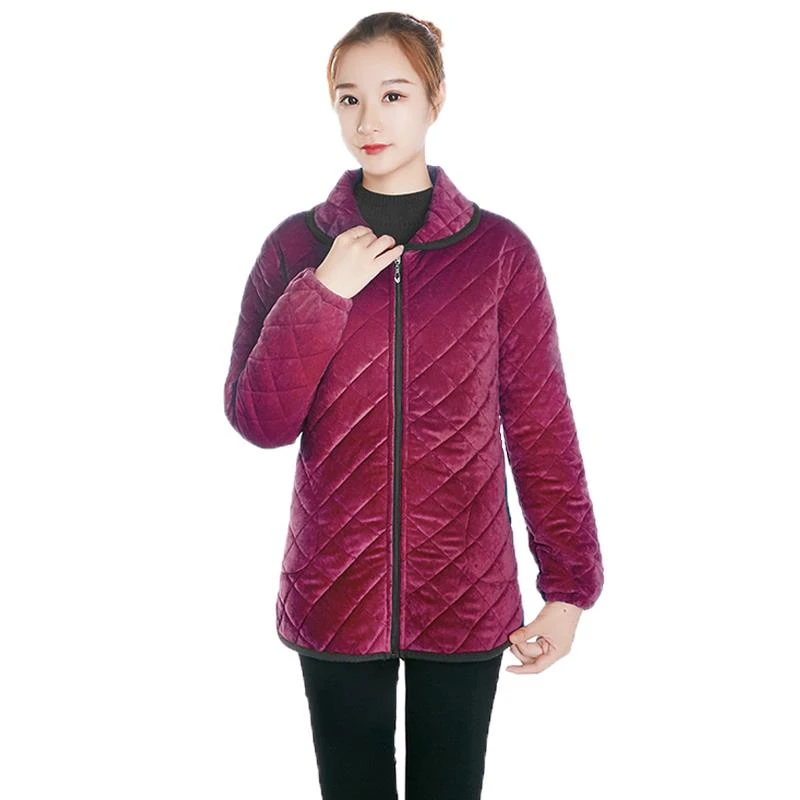 矮个子短款罩衣加绒加厚冬天保暖女士家用厨房工作服时尚围裙外套