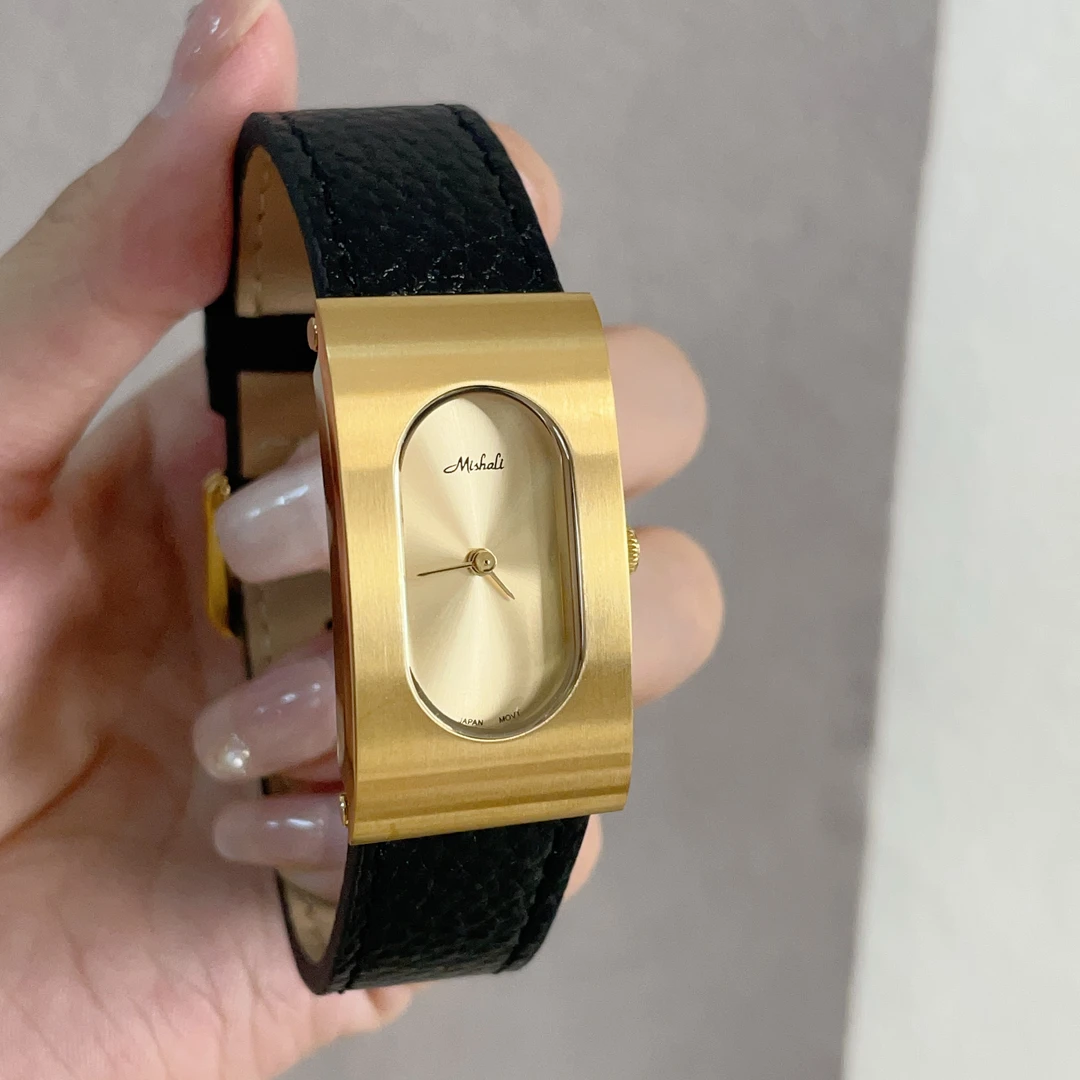 复古真皮女表皮带中古风轻奢时尚简约方形石英正品高档防水手表