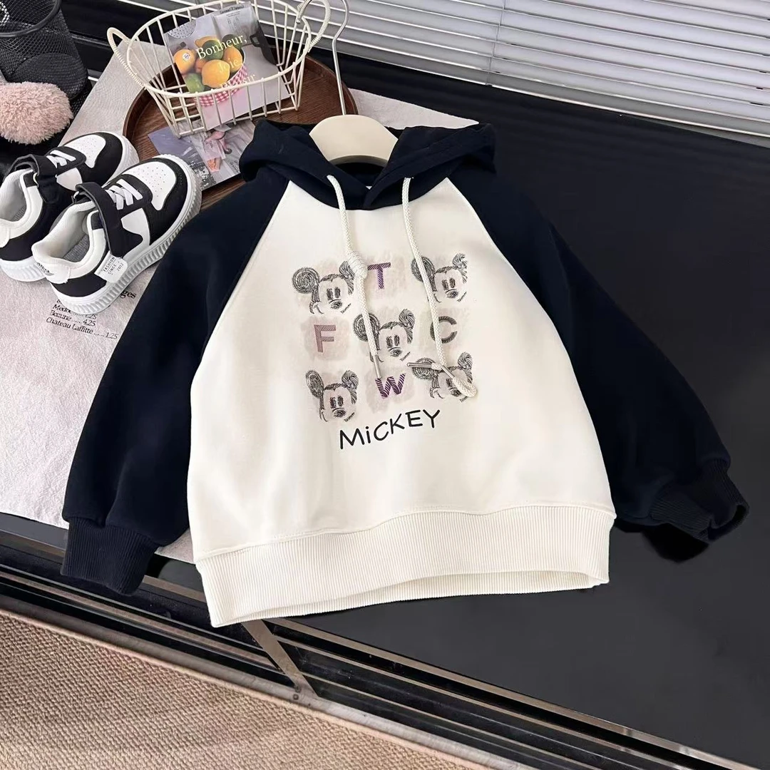 2024年秋冬新款儿童加绒加厚卫衣百搭时尚韩系30150米奇卫衣