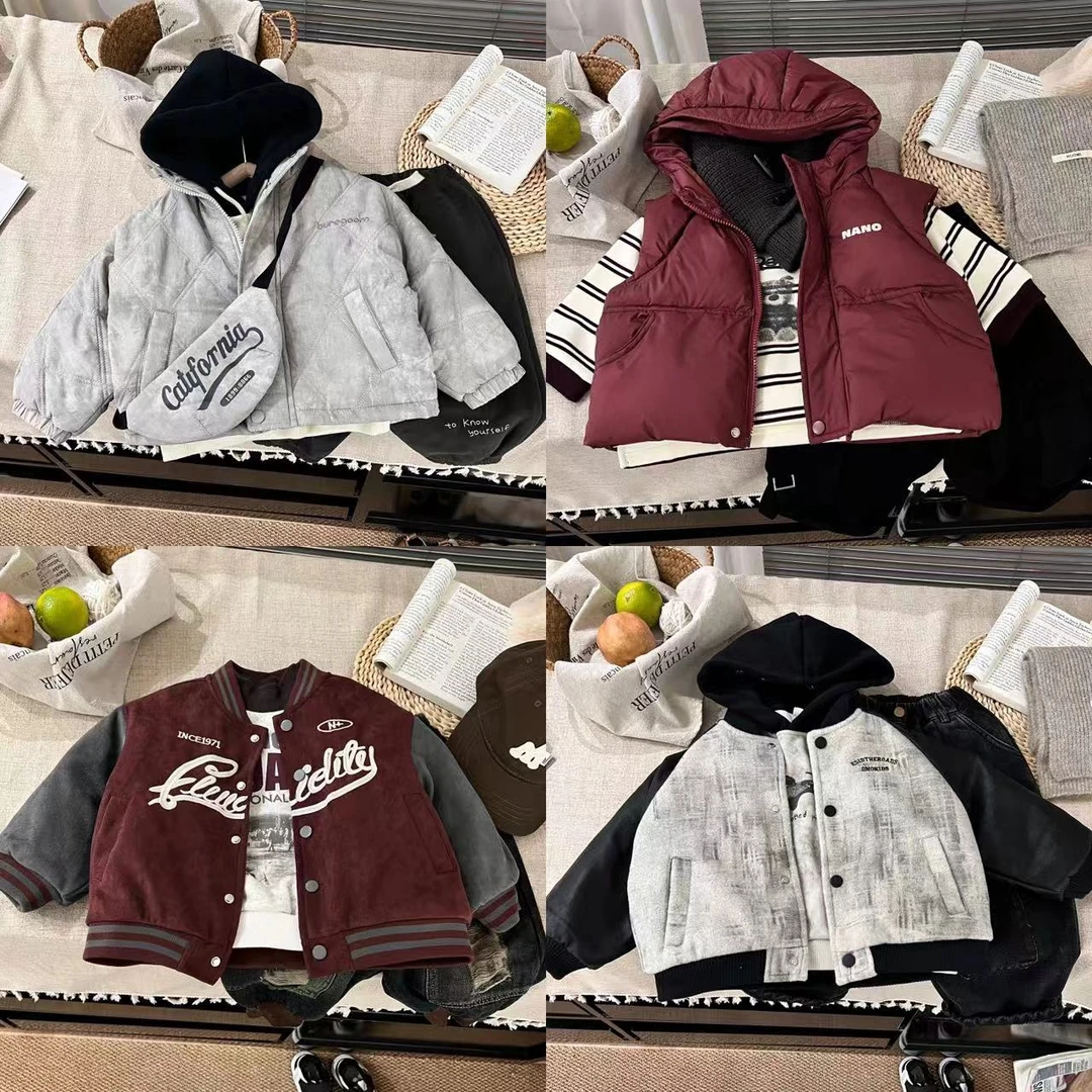 【小象101冬款】2024冬季新款儿童加绒加厚套装韩系风格秋款百搭