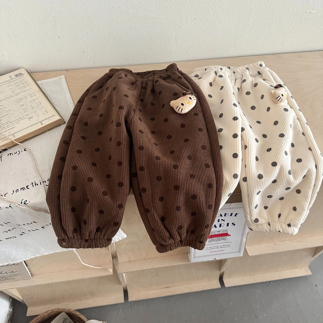 【901】冬季加绒裤子儿童百搭时尚休闲女童洋气韩版外穿宝宝卡通