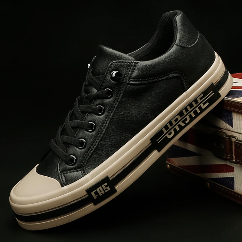 24856新款男式韩版潮鞋低帮百搭男鞋时尚休闲皮鞋懒人板鞋