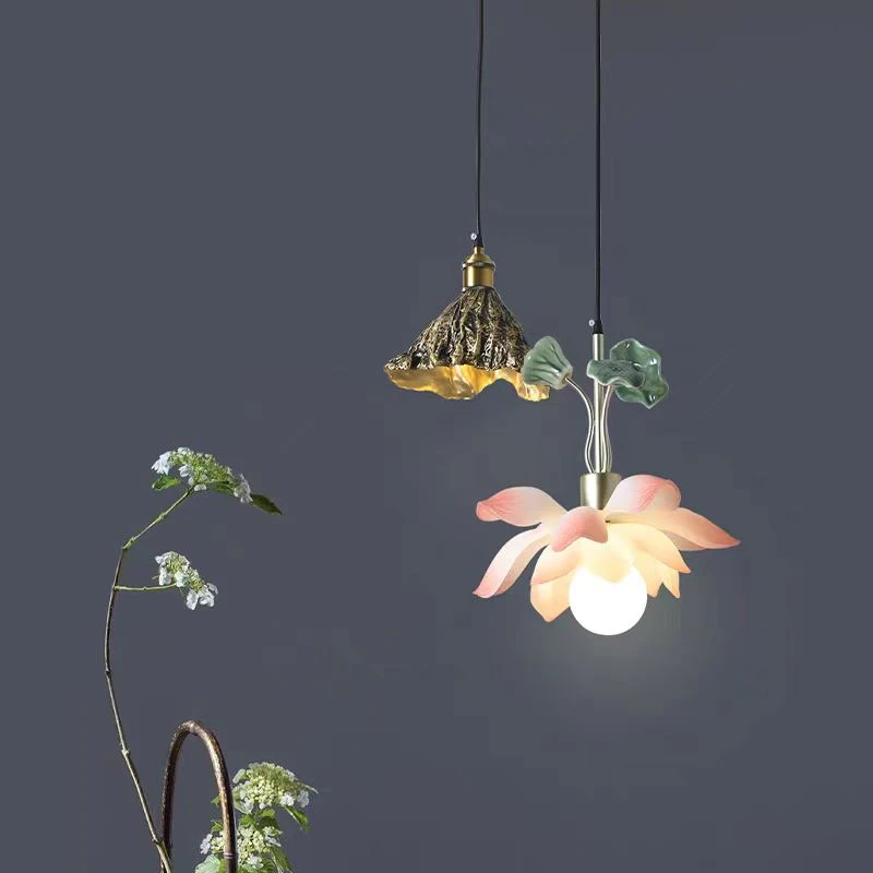 新中式卧室床头吊灯创意个性餐厅茶室吧台民宿小吊灯别墅楼梯灯