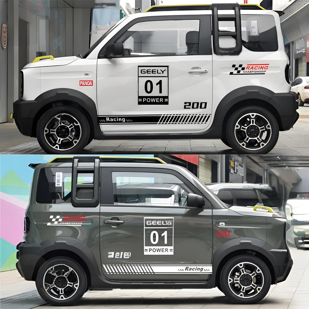 适用吉利熊猫骑士车贴官方赛道版专用拉花MINI车身贴纸改装饰贴画