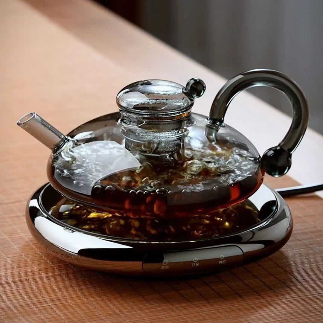轻奢耐热手工玻璃财鼠煮茶壶高档家用泡茶壶保温防烫烧水功夫茶具