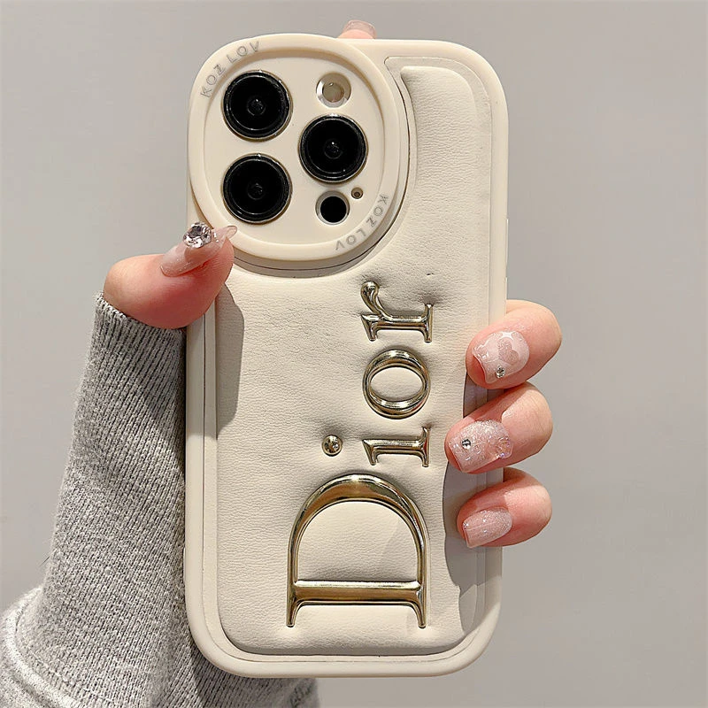 欧美大牌皮质小羊皮苹果15Pro手机壳软胶11奢华iPhone14Pro女神套