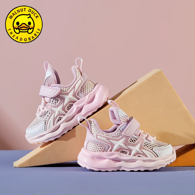 WALNUTDUCK夏季新款儿童运动鞋宝宝鞋女童鞋透气网面软底防滑童鞋