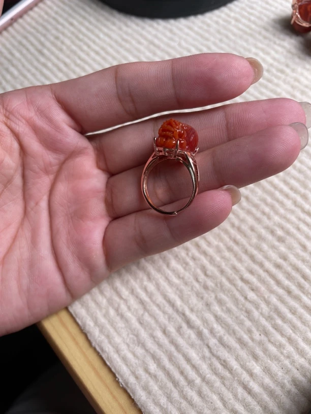 貔貅戒指火焰纹红红火火