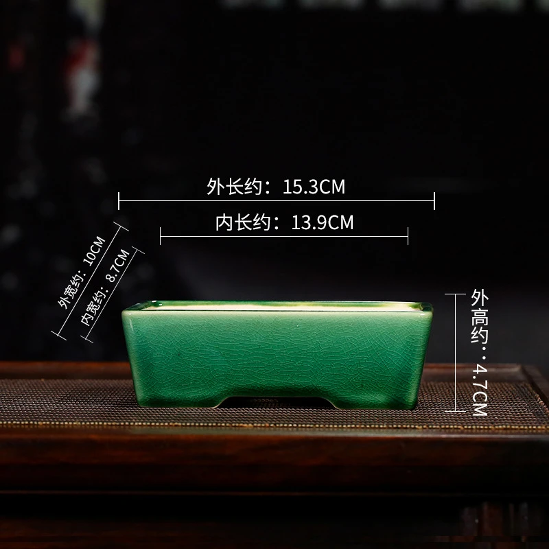 张治诚老师高温紫砂白泥直边小马槽简约花盆透气吸水阳台室内