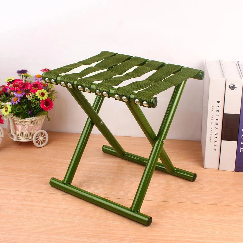 【好货优选】大号折叠圆管马扎便携式折叠军绿马扎子钓鱼凳子户外