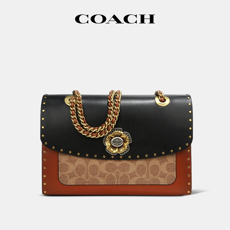 COACH/蔻驰Parker大号经典山茶花斜挎包【品牌授权 现货直发】