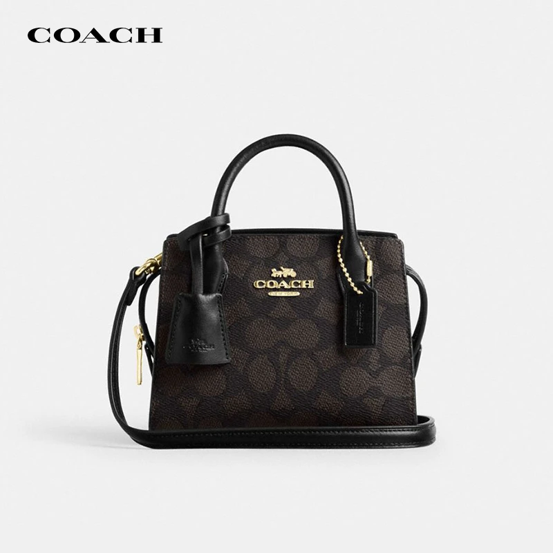 COACH/蔻驰【品牌直供】Andrea系列戴妃包斜挎小方包 CW304IMXAQ